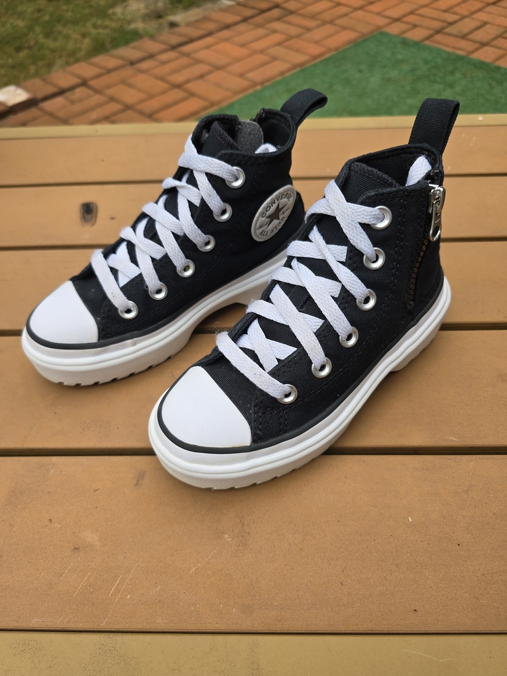 Converse Kids Black and White High-Top Sneakers